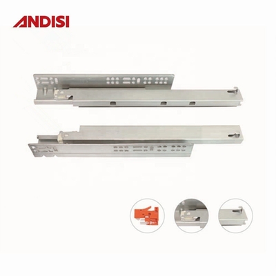 Armario de muebles de hardware de extensión completa empuje para abrir el cajón oculto slide submontado