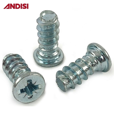 11 mm/13 mm zincado con cabeza plana de madera contrafundido Pozi Drive Confirmado Muebles Euro tornillo