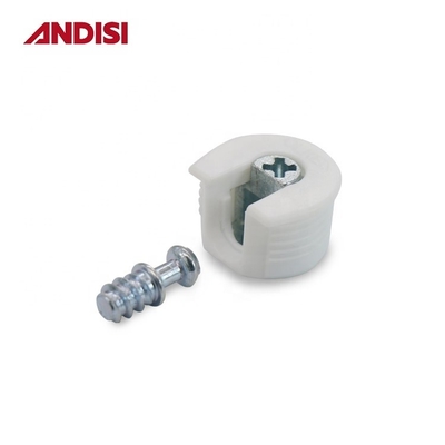 Cabinet de muebles de madera Conector Rafix 2 en 1 Conector de unión excéntrica de plástico