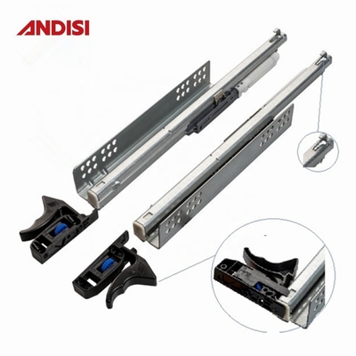 Estilo moderno V6 Deslizadores de cajones de montaje suave Capacidad de carga cerrada 30 kg para cocina