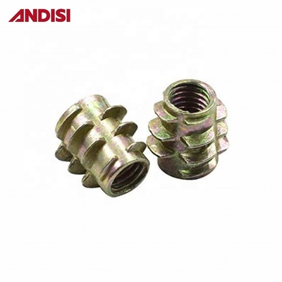Sala de estar Dispositivo hexadecimal de aleación de zinc Conexión Mini Fija Cam Cerradura Nueces Muebles de madera roscados Nuts de inserción M6 M8