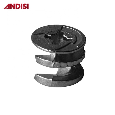Diseño moderno de aleación de zinc Cam excentrico plano 3 en 1 Mini Cerradura de camilla de tornillo fijo para muebles