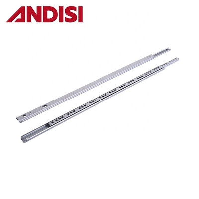 Slides de cajones con rodamiento de bolas de extensión única para cajones mini de dos vías de 17 mm