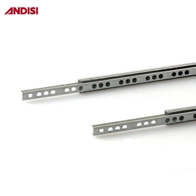 Slides de cajones con rodamiento de bolas de extensión única para cajones mini de dos vías de 17 mm