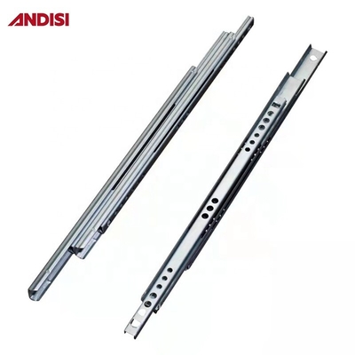 Slides de cajones con rodamiento de bolas de extensión única para cajones mini de dos vías de 17 mm