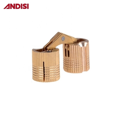 Esquerda de perilla de barril de 180 grados en acabado de latón para cajas de regalos de madera y puertas ocultas
