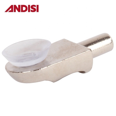 Muebles Hardware Zinc de aleación de vidrio de estantería Pins de 5 mm de diámetro con tapones y clavijas de estantería
