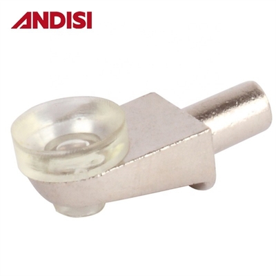 Muebles Hardware Zinc de aleación de vidrio de estantería Pins de 5 mm de diámetro con tapones y clavijas de estantería