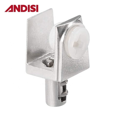 soporte de estantería ajustable con pinza de vidrio de aleación de zinc mini
