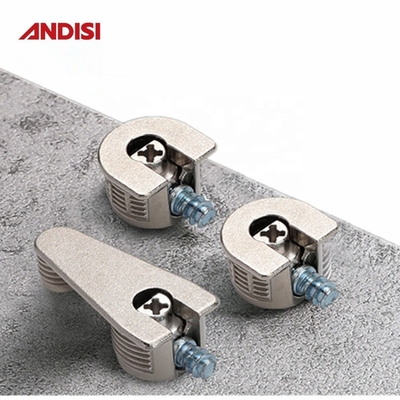 Muebles de aleación de zinc de conexión de perno conector de estante de plástico para paneles de madera 20 mm