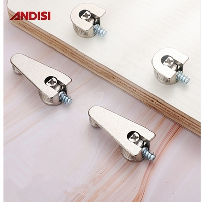 Muebles de aleación de zinc de conexión de perno conector de estante de plástico para paneles de madera 20 mm
