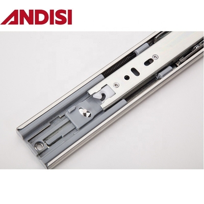 OEM 45kg Capacidad de carga de extensión completa suave cerrada 45mm de rodamiento de bolas de cajón de tren deslizamiento