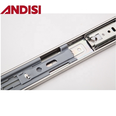 OEM 45kg Capacidad de carga de extensión completa suave cerrada 45mm de rodamiento de bolas de cajón de tren deslizamiento