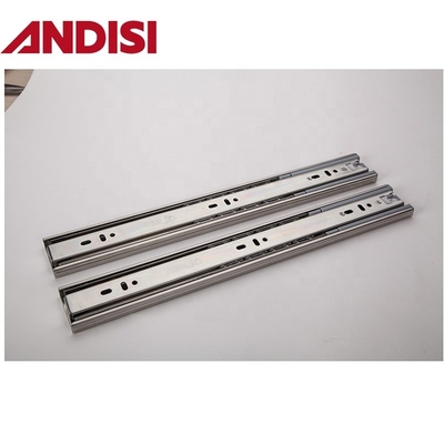 Revestimiento de zinc de 45 mm de finalización suave con rodamiento de bolas cerrado y cajón de rodadura para muebles