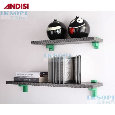 Clampada de vidrio de acero de aleación de zinc para soportes de estantería de vidrio en forma de L de altura ajustable