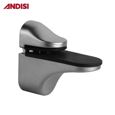 30 * 57 mm soporte de soporte de cristal de estantería de aleación de zinc montado en la pared de cristal para compradores