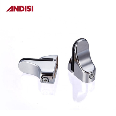 30 * 57 mm soporte de soporte de cristal de estantería de aleación de zinc montado en la pared de cristal para compradores