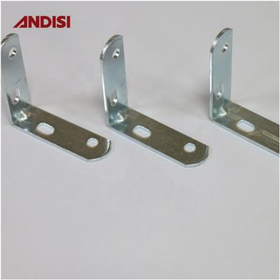 Brackets de ángulo recto de hierro para muebles de madera, brackets de esquina de metal de 2 mm de espesor