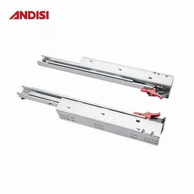 Cable de deslizamiento del cajón del gabinete de cocina oculto con acero laminado en frío y cierre suave