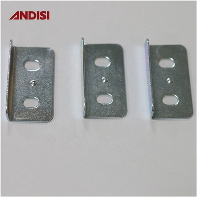 L Conector de soporte de ángulo plano de acero para muebles con espesor de 0,8 mm y tamaño de 32x17x8,23 mm