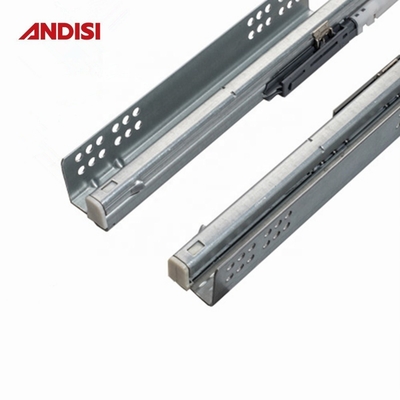Slide de cajón de acero laminado en frío V6 de extensión completa cerrado suave oculto bajo el montaje
