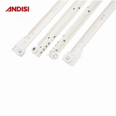 FGV Slide Rollers y ruedas de cajones en nylon recubierto de polvo blanco para cajones duraderos