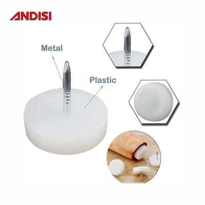 Muebles Protector de piernas de pie Uñas de deslizamiento para la mesa Estilo de diseño moderno acabado blanco