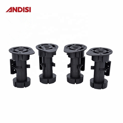 Piernas de nivelación de mesa ajustables para muebles de cocina 3 100-170 mm de altura y acabado negro