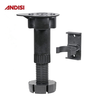 Piernas de nivelación de mesa ajustables para muebles de cocina 3 100-170 mm de altura y acabado negro