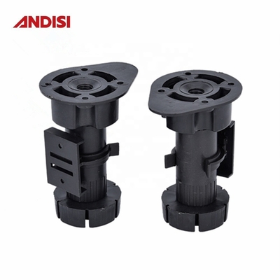 Piernas de nivelación de mesa ajustables para muebles de cocina 3 100-170 mm de altura y acabado negro