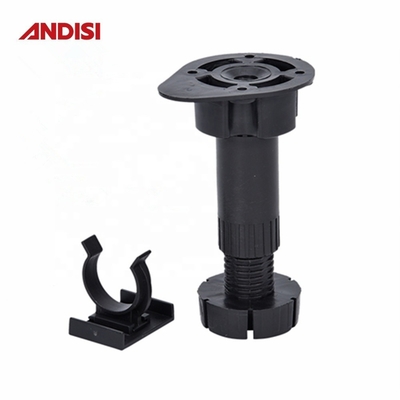 Piernas de nivelación de mesa ajustables para muebles de cocina 3 100-170 mm de altura y acabado negro