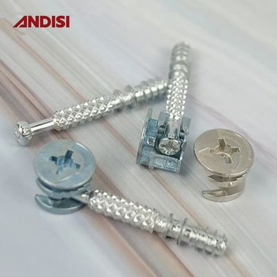 Instalación de muebles 3 en 1 Mini fija de tornillo de la cámara de bloqueo de las nueces para el gabinete conector KD Instalación