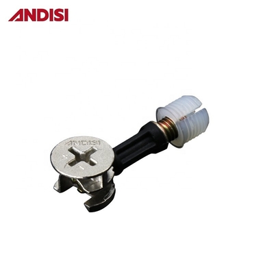 ANDISI Muebles de aleación de zinc Cerradura de camilla con acabado zincado y 3 en 1 Mini tornillo fijo