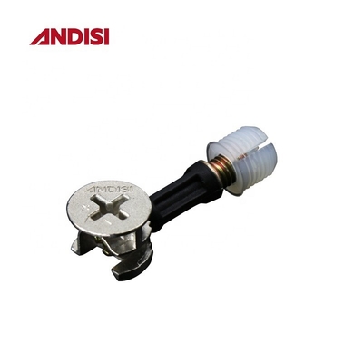 Conector de gabinete de oficina 3 en 1 Mini fija cerradura de tornillo de cámara con nuez de aleación de zinc