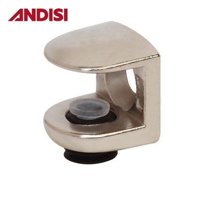 Soportador de estantería ajustable Mini aleación de zinc de cristal de sujeción de estantería soporte para el soporte de estantería de cristal