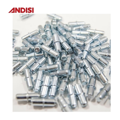 Pinos de apoyo funcionales de estanterías con revestimiento de zinc/níquel para accesorios de muebles