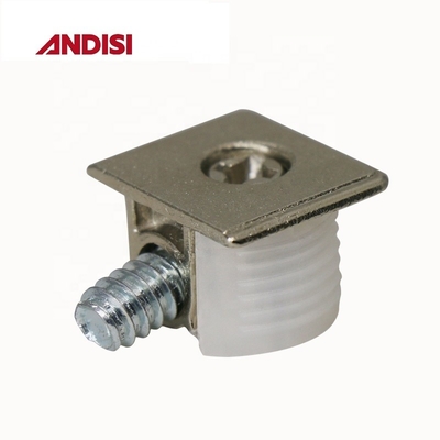 Soporte de estantería de plástico resistente con tornillos de conexión de muebles y soporte de estantería de vidrio