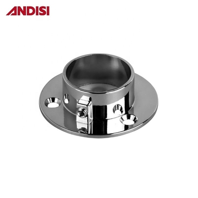 16/19/25 mm Diámetro armario tubo redondo soporte de acero de soporte de brida para la instalación