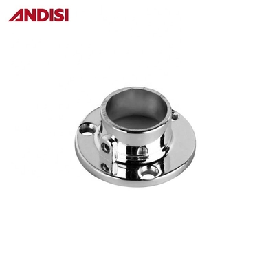 16/19/25 mm Diámetro armario tubo redondo soporte de acero de soporte de brida para la instalación
