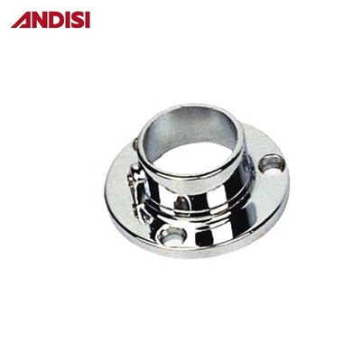 16/19/25 mm Diámetro armario tubo redondo soporte de acero de soporte de brida para la instalación
