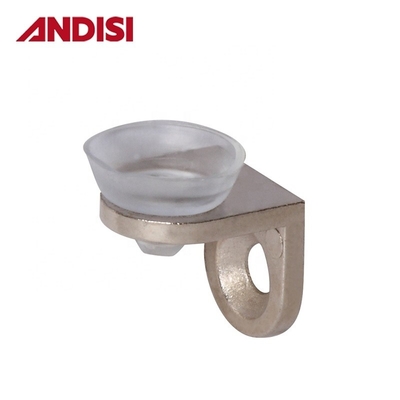 Contenedor de soporte de abrazadera de aleación de zinc y PVC para barandas de vidrio plano