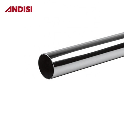 50 mm de tubo de cromo armario de ajuste del armario Rod con 19 barandillas colgantes y 25 tubos de ropa