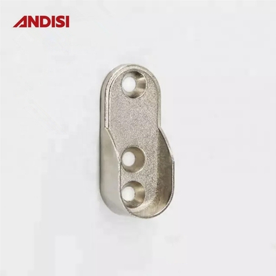 Zinc de aleación oval ropa de armario colgante soporte de soporte para el soporte del soporte para el soporte de extremo del carril