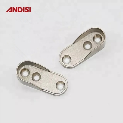 Zinc de aleación oval ropa de armario colgante soporte de soporte para el soporte del soporte para el soporte de extremo del carril
