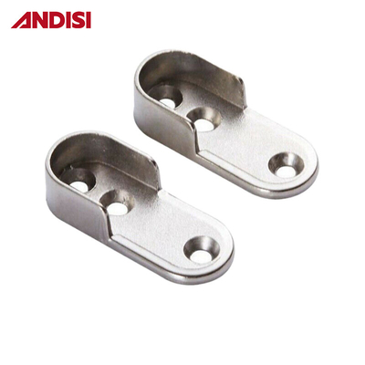 Zinc de aleación oval ropa de armario colgante soporte de soporte para el soporte del soporte para el soporte de extremo del carril