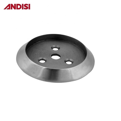 Ropa cromada de 50 mm de diámetro cuelga de tren redondo, porta tubos, armario, bastón de soporte, bridas de acero para armario