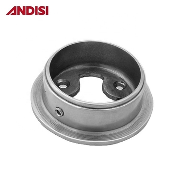 Ropa cromada de 50 mm de diámetro cuelga de tren redondo, porta tubos, armario, bastón de soporte, bridas de acero para armario