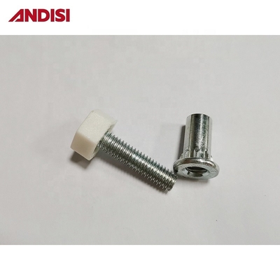Pierna de deslizamiento de muebles ajustable contra arañazos con acero zincado y diámetro de 8 mm