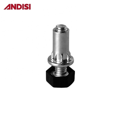 Pierna de deslizamiento de muebles ajustable contra arañazos con acero zincado y diámetro de 8 mm