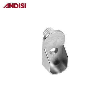 Colgador de tubería ovalado cromado para ropa de armario de 44 mm de longitud
